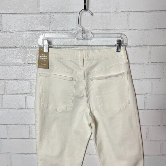 MADEWELL Jeans $128 Petite High-Rise Perfect Vintage Jean Tile White NE027 - Picture 4 of 9